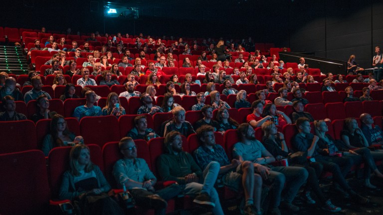 Audience in full cinema